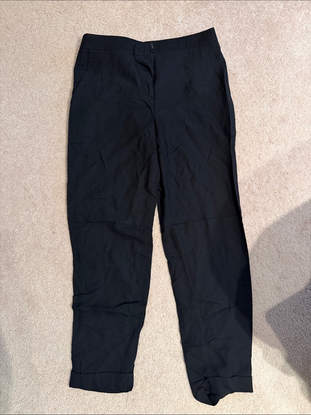 Theory Black womens Tapered Dress Pants 0